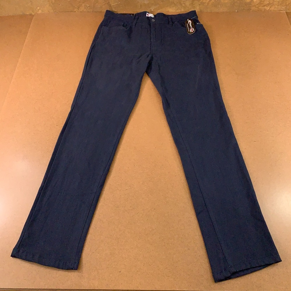 Premium Wear Juniors Size 17 Navy Stretch Uniform Straight Leg Chino Pants NWT